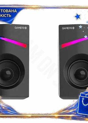 Dm колонки gamepro черные спецификация 2.2 2.0 3 вт usb mini-jack 3,5 мм rgb подсветка для компьютера spe|lz