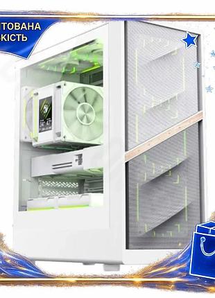 Dm корпус gamemax mid специфікація 2.2 tower white для microatx mini-itx з argb хабом бічна панель зі spe|lz
