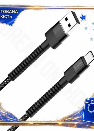 Dm кабель usb type-c специфікація 2.2 1 м colorway чорний для синхронізації та живлення 2.4a нейлонови spe|lz