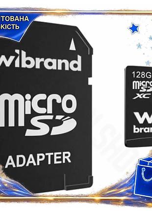 Dm карта пам'яті microsdxc специфікація 2.2 128гб wibrand class 10 uhs-i u3 для смартфона фотоапарата spe|lz