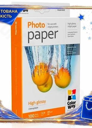 Dm фотопапір colorway глянсовий специфікація 2.2 13х18 200 г/м2 100 арк для фотозйомки друк фотографій spe|lz