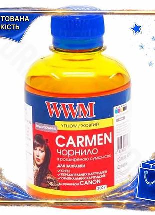 Dm чорнило wwm canon специфікація 2.2 carmen жовте 200 мл водорозчинне для заправки картриджів струйни spe|lz