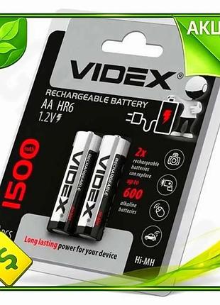 Ve аккумулятор aa 1500mah videx new version 2шт ni-mn для бытовых приборов батарейки для электроники n6w_ver