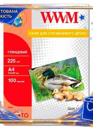 Dm фотобумага wwm глянцевая спецификация 2.2 a4 225 г/м2 100 л для печати фотографий и изображений бум spe|lz