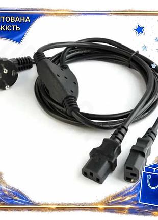Dm кабель живлення cablexpert специфікація 2.2 2 м чорний cee 7/7 2xiec c13 для комп'ютера електроживл spe|lz