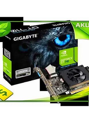 Ve видеокарта gigabyte geforce gt710 new version 2гб gddr3 64-бит для пк графическая карта hdmi dvi vg n6w_ver