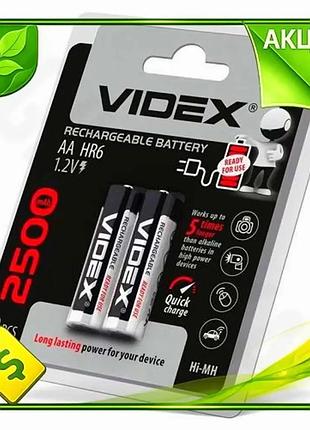 Ve аккумулятор aa 2500 mah new version videx 2шт ni-mn для бытовых приборов батарейки для электроники n6w_ver