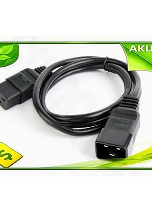 Ve кабель живлення cablexpert 1.5 new version м чорний для сервера iec c20 iec c19 електричний шнур жи n6w_ver