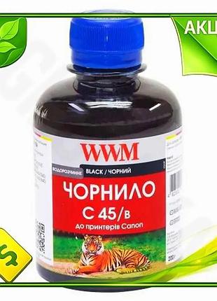 Ve чорнило wwm для принтерів new version canon чорне водорозчинне 200 мл для друку документів та фото n6w_ver