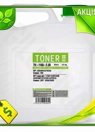 Ve тонер colorway для принтерів new version hp та canon чорний 2.5 кг картридж для друку та копіювання n6w_ver