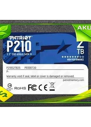 Ve твердотельный накопитель ssd 2tb new version patriot sata3 2.5 дюйма скорость 520 мб/с для пк ноутб n6w_ver