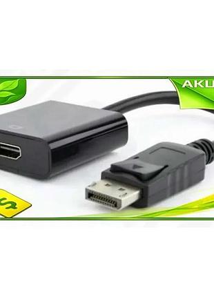 Ve переходник displayport на hdmi new version 10 см cablexpert черный адаптер для монитора телевизора n6w_ver