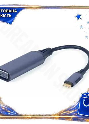 Dm перехідник type-c на специфікація 2.2 vga cablexpert чорний 15 см для підключення комп'ютера до мон spe|lz