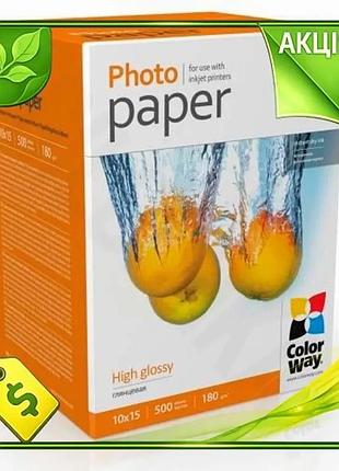 Ve фотобумага colorway глянцевая a6 new version 180 г/м2 500 л для домашней печати фотографий и портре n6w_ver