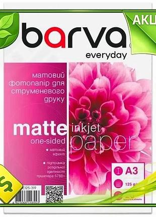 Ve фотобумага barva матовая a3 new version 125 г/м2 20 л для печати фотографий бумага для фото n6w_ver