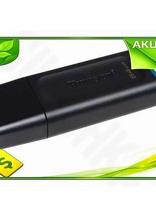 Ve флеш накопитель usb 64гб new version kingston черный бирюзовый для хранения данных и передачи инфор n6w_ver
