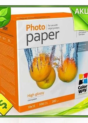 Ve фотопапір colorway глянсовий a6 new version 200 г/м2 500 арк для друку фотографій папір для зображе n6w_ver