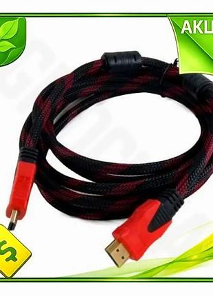 Ve кабель hdmi 3 м new version extradigital v2.0 для підключення телевізора монітора чорний червоний n6w_ver