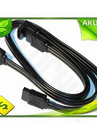 Ve кабель sata 50 см new version voltronic черный угловой разъем для подключения жестких дисков с заще n6w_ver