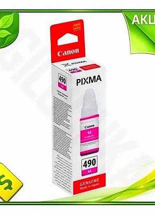 Ve чорнило canon gi-490 magenta new version 70 мл водорозчинне для принтерів canon друк кольоровий кар n6w_ver