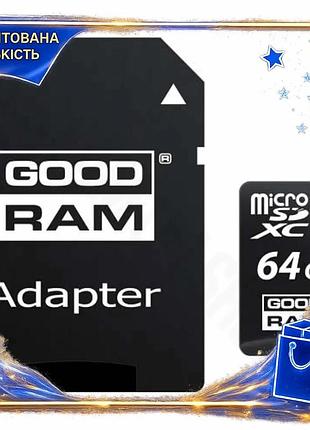 Dm карта пам'яті microsdxc специфікація 2.2 64гб goodram class10 uhs-i u1 для фотоапарата відеокамери spe|lz