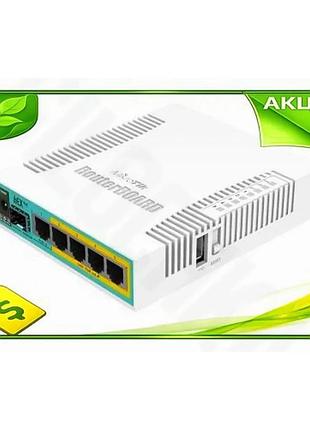 Ve маршрутизатор mikrotik hex poe new version white 5 портів ethernet для дому та офісу мережевий кому n6w_ver