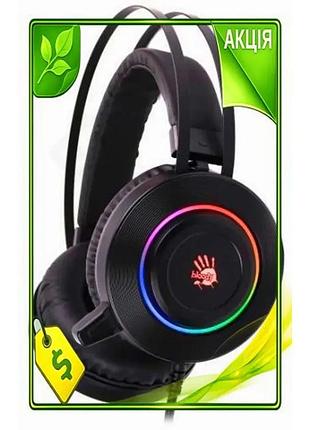 Ve наушники bloody g521 black new version usb накладные геймерские с подсветкой 7.1 звук 50 мм n6w_ver