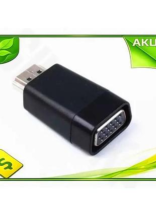 Ve перехідник hdmi (m) - new version vga (f) cablexpert чорний адаптер для підключення до монітора від n6w_ver