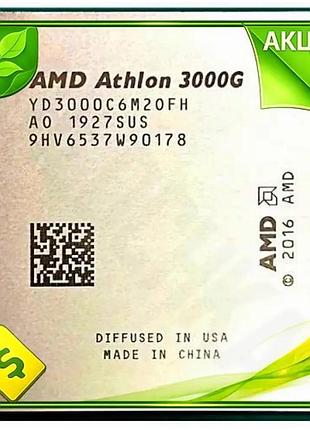 Ve процесор amd athlon 3000g new version am4 2 ядра 3,5 ггц для настільного пк офісний процесор з вбуд n6w_ver