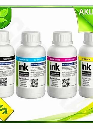 Ve комплект чернил colorway 4x200 new version мл для epson b/c/m/y водорастворимые чернила для принтер n6w_ver