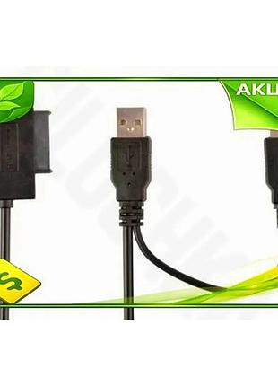 Ve адаптер usb cablexpert для new version slim sata dvd приводу 13 пін usb 2.0 з додатковим живленням n6w_ver