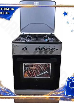 Dm газовая плита castle спецификация 2.2 cg-60b черная серая 4 конфорки с автоподжигом для приготовлен spe|lz