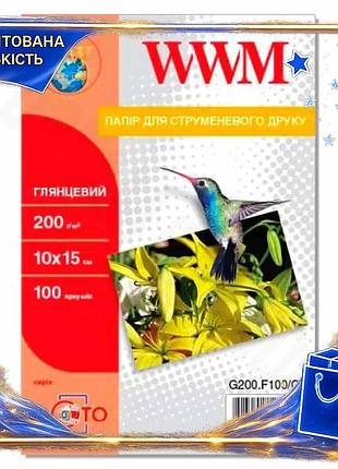 Dm фотопапір wwm глянсовий специфікація 2.2 a6 200 г/м2 100 арк для друку фотографій зображень spe|lz