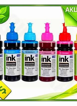 Ve комплект чорнила colorway 6 new version шт 100 мл водорозчинні для epson кольорові картриджі для пр n6w_ver