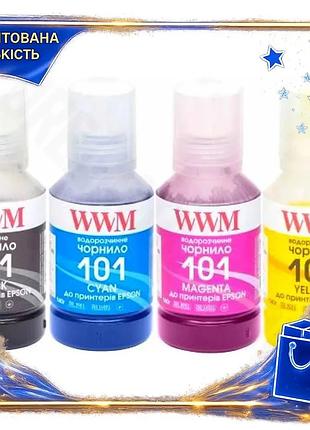 Dm комплект чорнил wwm специфікація 2.2 для epson 4 шт по 140 мл водорозчинні чорнила для принтера дру spe|lz
