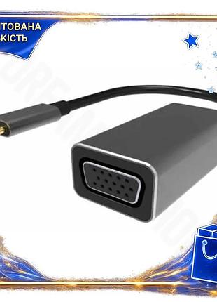 Dm перехідник type-c на специфікація 2.2 vga viewcon 15 см чорний конвертер для підключення до монітор spe|lz