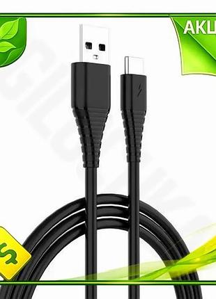 Ve кабель usb type-c 1 new version м colorway чорний для синхронізації і зарядки 2.4a провід для телеф n6w_ver