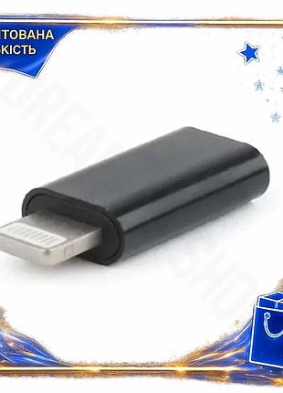 Dm переходник type-c(f) на спецификация 2.2 lightning(m) cablexpert черный адаптер для зарядки и перед spe|lz