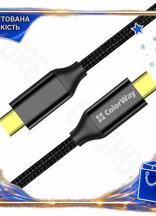 Dm кабель type-c до специфікація 2.2 type-c 1 м black colorway для зарядки і передачі даних 100 вт 5a spe|lz