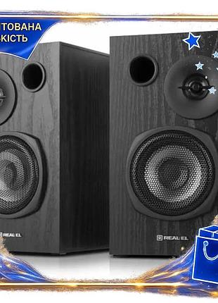 Dm колонки 2.0 real-el специфікація 2.2 s-235 black з підсилювачем для комп'ютера та телевізора акусти spe|lz