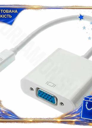 Dm перехідник minidisplayport на специфікація 2.2 vga stlab білий 15 см адаптер для підключення моніто spe|lz