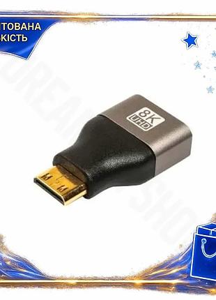 Dm переходник minihdmi(m) - спецификация 2.2 hdmi(f) cablexpert черный 8k для подключения к телевизору spe|lz