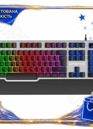 Dm клавіатура gamepro мембранна специфікація 2.2 usb rgb підсвічування 104 кнопки для пк комп'ютера ге spe|lz
