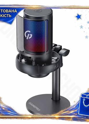 Dm микрофон gamepro usb спецификация 2.2 3,5 мм конденсаторный для стриминга с rgb подсветкой поп-филь spe|lz