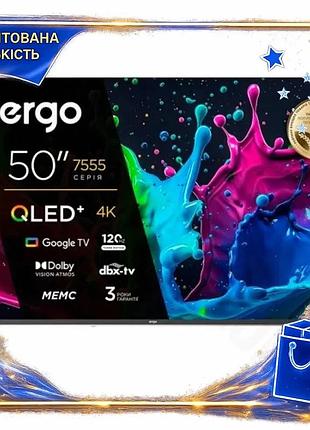 Dm dm телевізор 50" специфікація 2.2 ergo специфікація 2.2 qled+ 3840x2160 120 гц google tv для дому s spe|lz