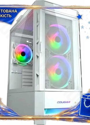 Dm корпус cougar duoface специфікація 2.2 rgb white midi tower e-atx з підсвічуванням argb для пк охол spe|lz