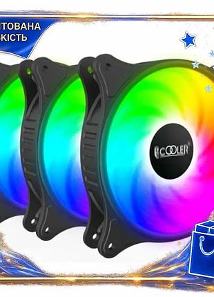 Dm вентилятор 120 мм специфікація 2.2 pccooler argb чорний 3 шт для корпусу пк активне охолодження тих spe|lz