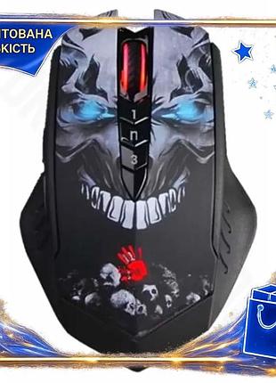 Dm бездротова ігрова миша специфікація 2.2 bloody r80 plus black skull оптична 5000cpi для комп'ютера spe|lz