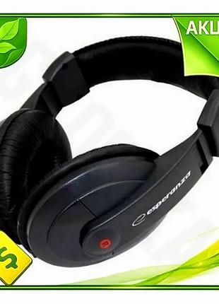 Ve наушники esperanza reggae black new version накладные 3,5мм для музыки и игр с качественным звуком. n6w_ver