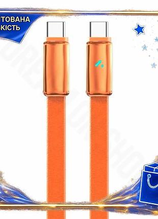 Dm кабель type-c 1 специфікація 2.2 м colorway помаранчевий для синхронізації та живлення 100 вт 5a з spe|lz